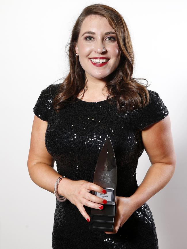 Annika Smethurst pictured at the 2017 Walkley Awards for Excellence in Journalism. Picture: AAP Image/Josh Woning