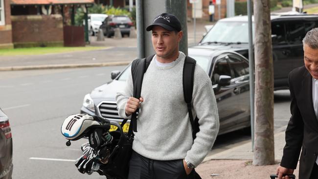 Mitchell Moses arrives at Blues camp in Sydney on Monday morning. Picture: Rohan Kelly