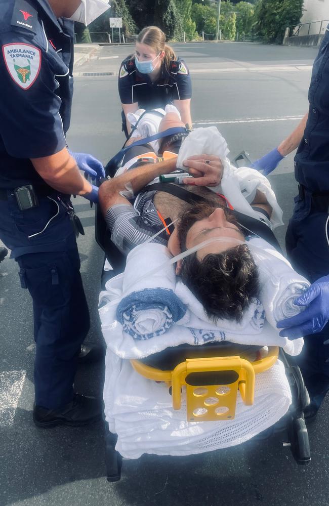 Renowned Moonah cyclist and cycling photographer Marcus Enno, known to all as 'Beardy McBeard', faces a second operation after he was struck by a utility at New Norfolk on Saturday, March 18. Picture: Supplied