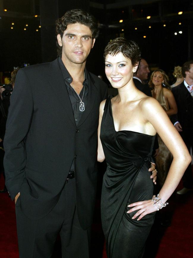Logies 2004: Former unlikely couple Mark Philippoussis and Delta Goodrem.