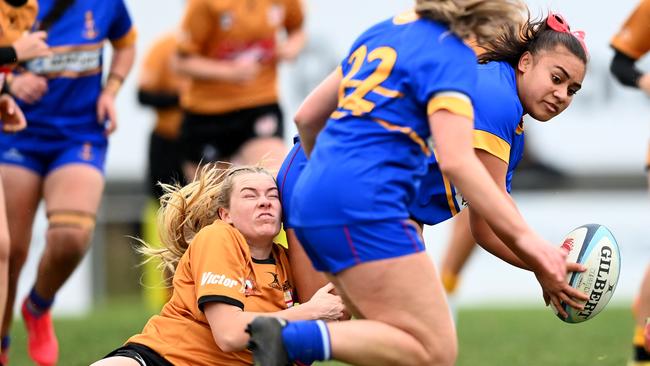 SYDNEY, AUSTRALIA - NewsLocal ,JULY 31, 2022: City vs Country Junior Rugby Union in Bathurst.U18 G  Grace Hamilton Shield.Picture: Jeremy Piper