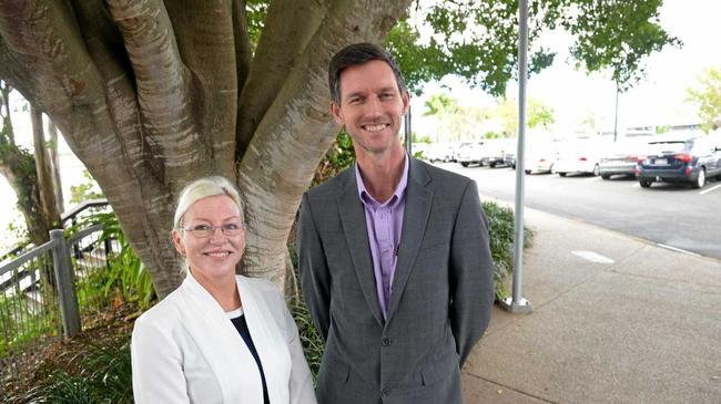 Member for Bundaberg Leanne Donaldson with Energy Minister Mark Bailey. Picture: Max Fleet BUN150615ETH3