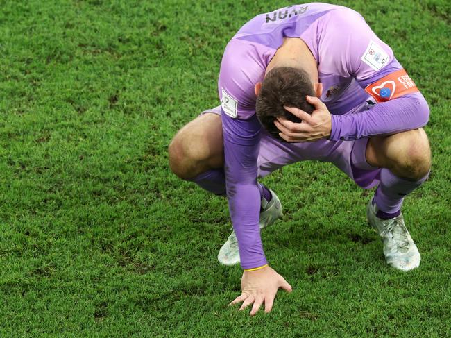 Ryan of Australia shows his dejection after the 1-2 defeat. Picture: Alexander Hassenstein/Getty Images