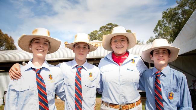 Rose Eley, Fred Eley, Lily Tonner and Ned Osmotherley. Heritage Bank Toowoomba Royal Show. Saturday March 26, 2022