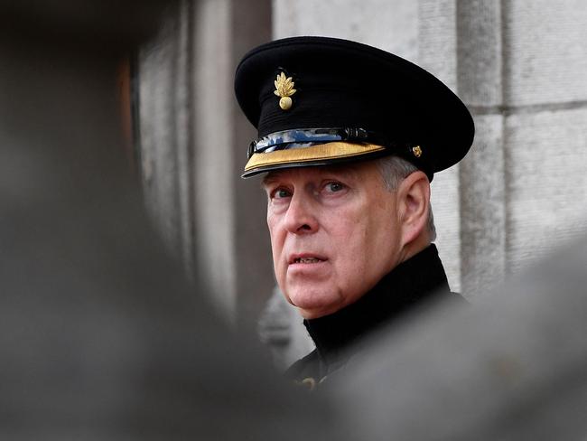 (FILES) Britain's Prince Andrew, Duke of York, attends a ceremony commemorating the 75th anniversary of the liberation of Bruges on September 7, 2019 in Bruges. Revelations that a suspected Chinese spy became a confidant of Britain's Prince Andrew is renewing scrutiny of King Charles' disgraced brother as he heaps new embarrassment on the royal family. (Photo by JOHN THYS / AFP)