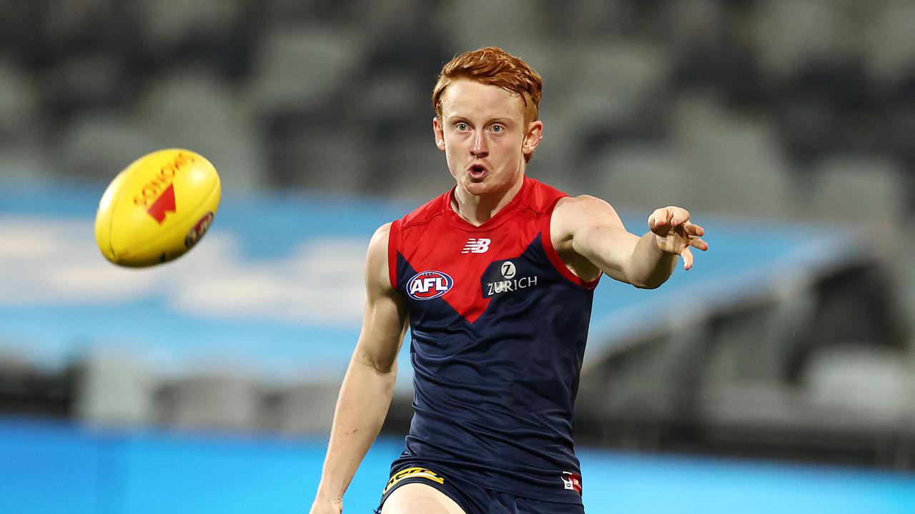 Melbourne defender Jake Bowey is the round 2 Rising Star nominee. Picture: Michael Klein