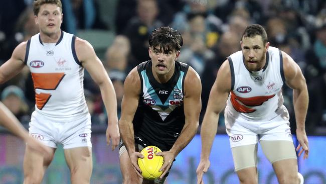 Riley Bonner had a big SuperCoach night for Port against the Giants. Picture SARAH REED