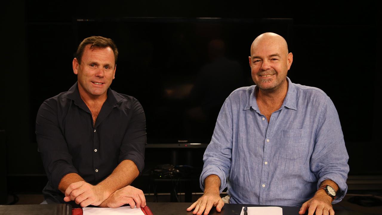 David King (left) and Mark Robinson (right) host First Crack together. Picture : George Salpigtidis