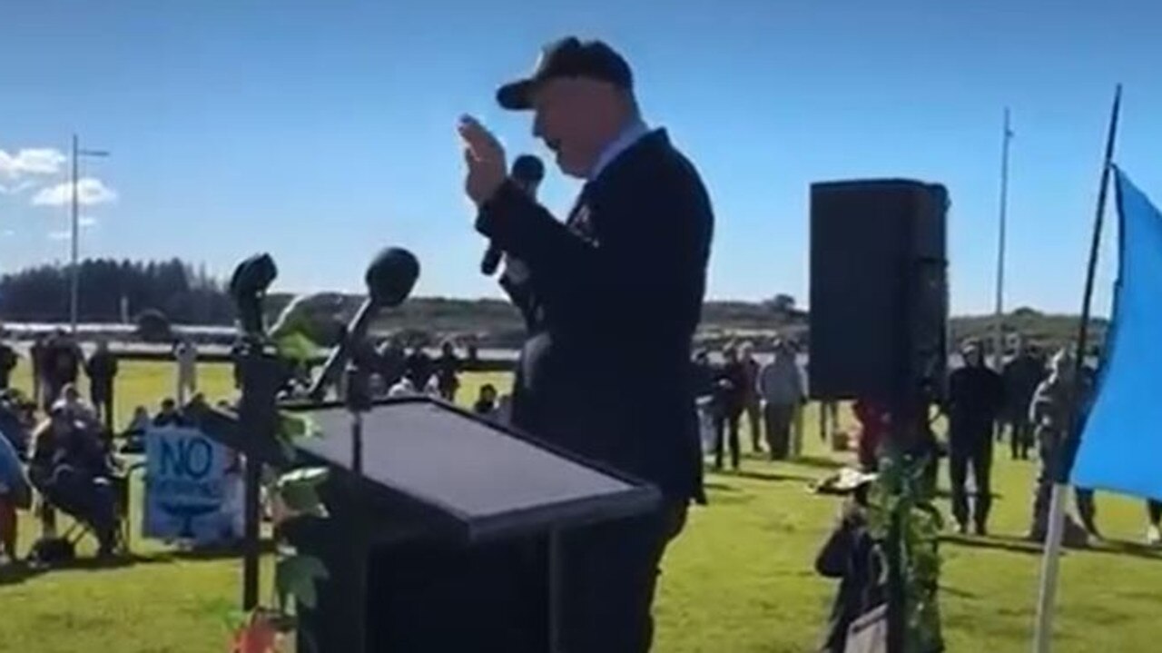 Mr Joyce made the comments during an offshore wind protest. Picture: Supplied