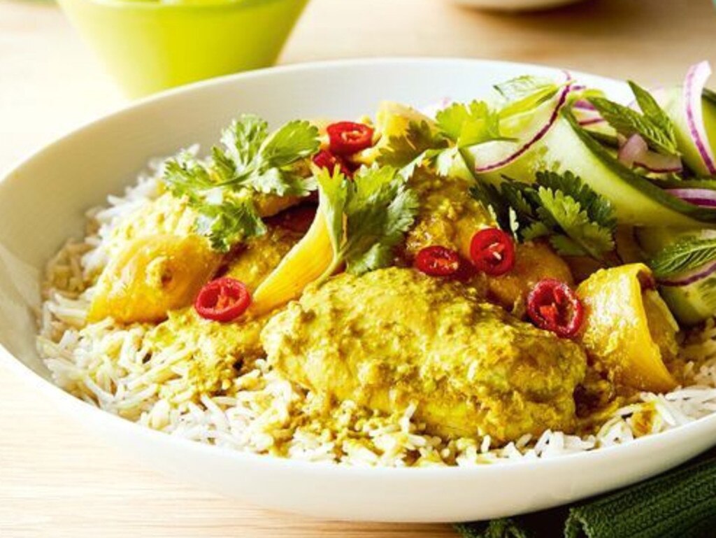 Slow cooker Malaysian chicken curry.