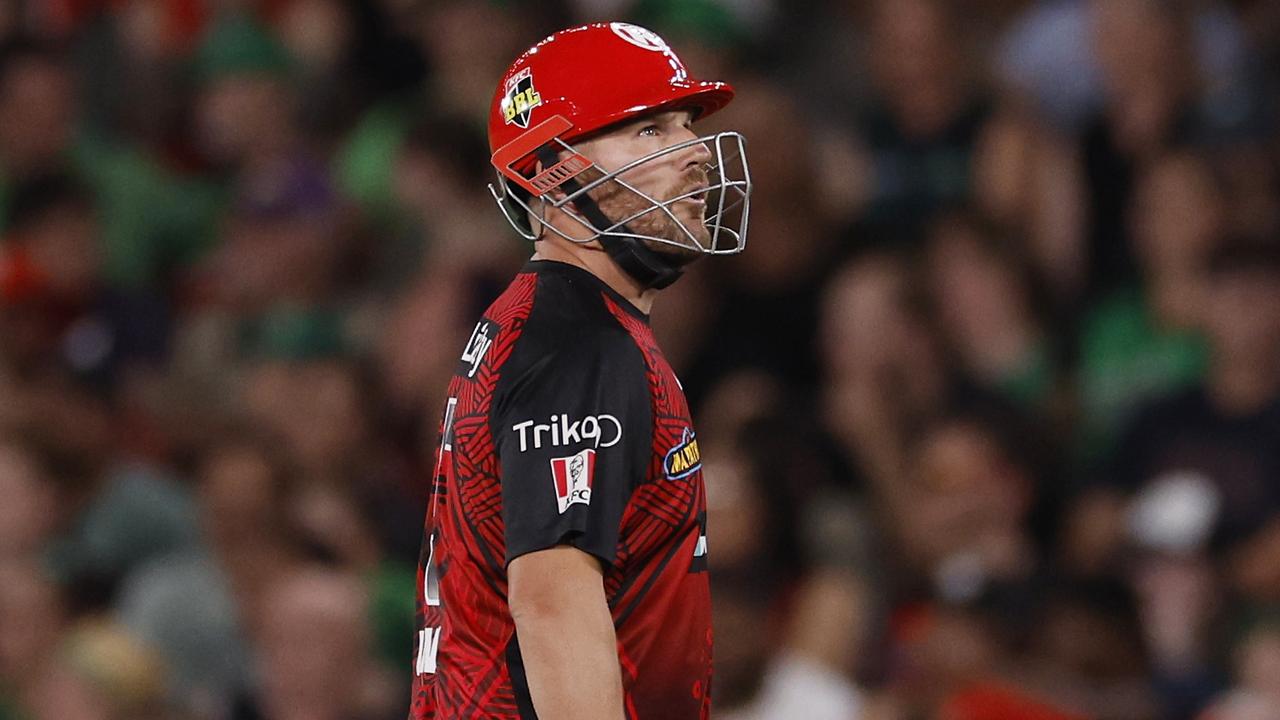 Aaron Finch wasn’t too fussed. (Photo by Jonathan DiMaggio/Getty Images)