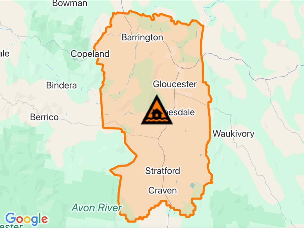 NSW floods: Suburbs at risk. Picture: Hazards Near Me NSW