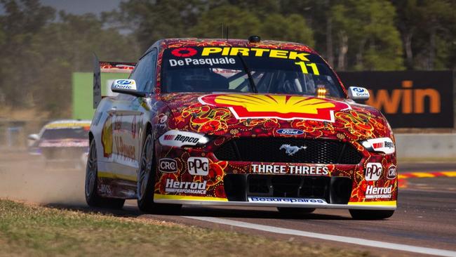 Anton de Pasquale has set the fastest-ever qualifying lap at Hidden Valley to score pole position for the the first Supercars race of the Merlin Darwin Triple Crown weekend this afternoon. Picture: Daniel Kalisz/Getty Images