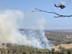 Pics taken from Orontes Ave, Bridgewater of a Bushfire burning near Mylor. Picture: Facebook