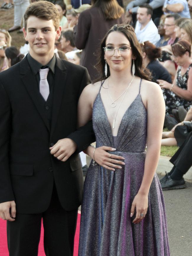Harristown High School formal 2020 at Highfields Cultural Centre. Abbie Busiko and James Caldwell.