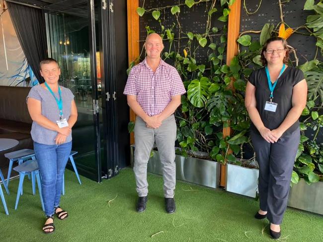 Member for Gladstone Glenn Butcher with Stronger Communities LTD staff who are sharing in $2.5m in funding from the state and federal governments for the prevention of domestic and family violence. Stronger Communities LT received $56, 387. Picture: contributed