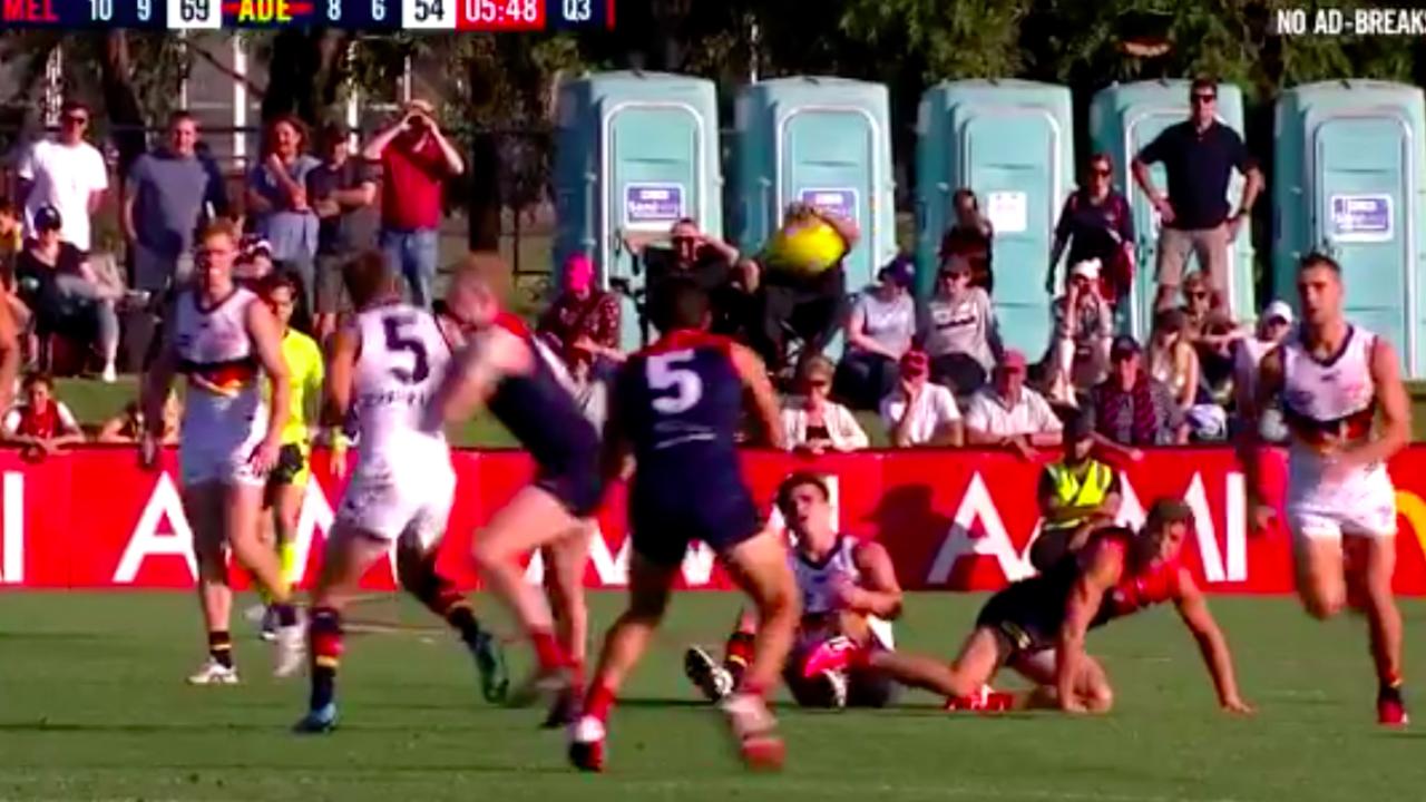 Matt Crouch is set to be scrutinised after his bump on Clayton Oliver.