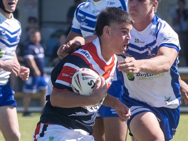 Kane Smith in action against Ignatius Park College. Pic: Michaela Harlow