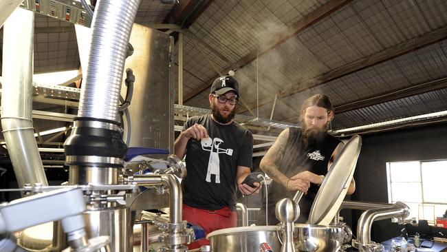 Craft brewing is labour intensive. Picture: Craig Wilson