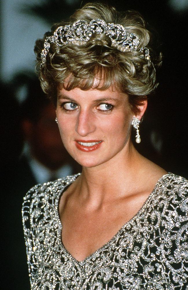 Diana wearing the Spencer family tiara. Picture: Jayne Fincher