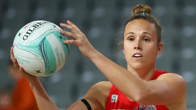 Paige Hadley has celebrated playing 100 games in the red dress.