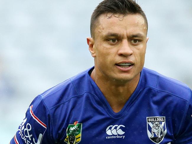 Bulldog Sam Perrett during the round 8 NRL game between the Canterbury Bankstown Bulldogs vs the Gold Coast Titians at ANZ Stadium , Homebush.Picture Gregg Porteous