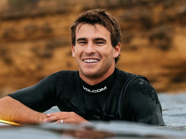 EMBARGO FOR TWAM 29 APRIL 2023. FEE MAY APPLY. Australian born surfer Jack Robinson, at Bells Beach April 2023, VIC. Photo: Be Ryder/Supplied