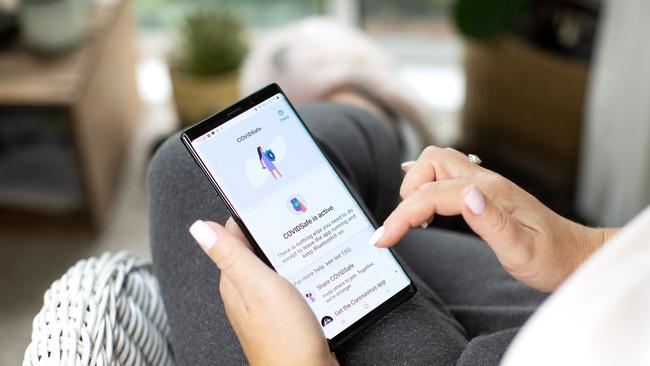 The Australian government coronavirus (COVID-19) tracking app 'COVIDSafe' is installed on April 27, 2020 in Sydney, Australia. (Photo Illustration by Mark Kolbe/Getty Images)