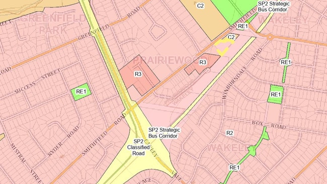 Planning maps uploaded to the NSW planning portal shows the land sits adjacent a strategic bus corridor.