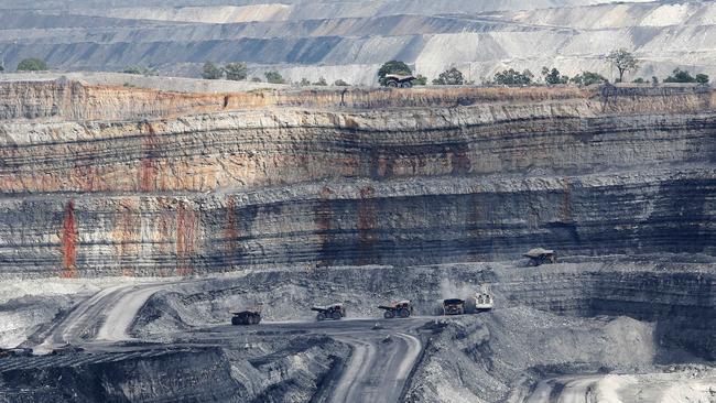 Glencore's Ravensworth coal mine northwest of Singleton in NSW. Picture: Peter Lorimer