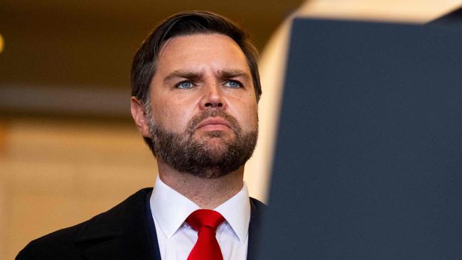 US Vice President JD Vance looks on as President Donald Trump delivers remarks in Emancipation Hall during inauguration ceremonies at the US Capitol in Washington, DC, on January 20, 2025. (Photo by Greg Nash / POOL / AFP)