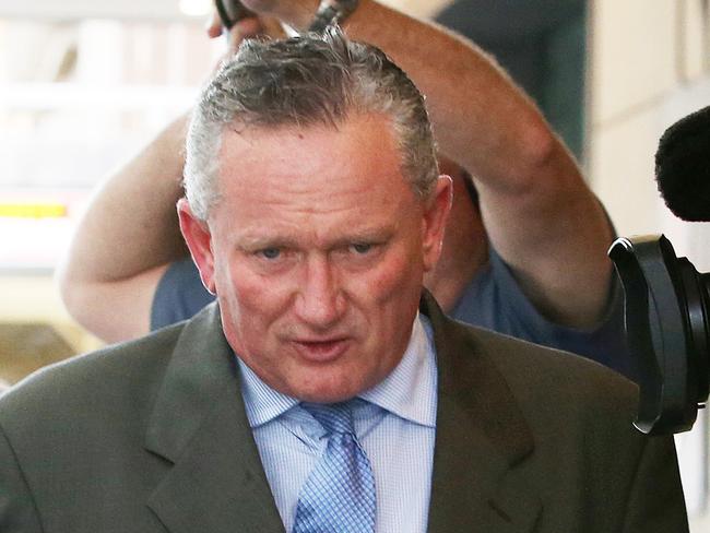 Stephen Dank walking through queens square Court today. After appearing in the Supreme Court after being awarded no damages following a deformation case against news Corp