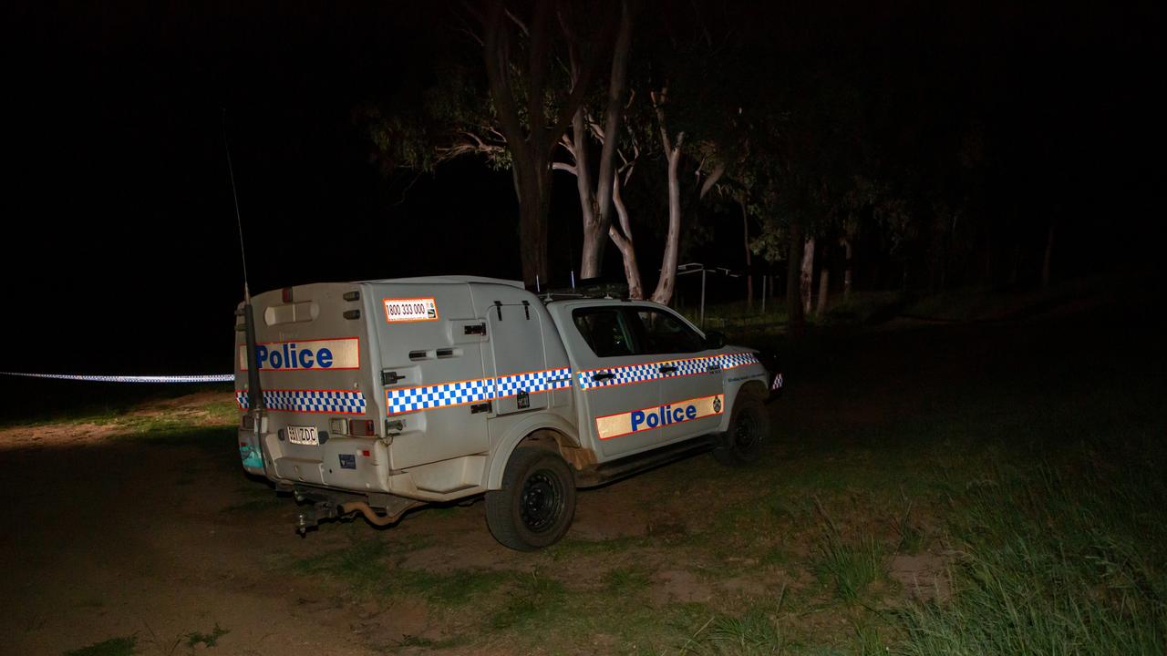 Crime scene at Gordonbrook Dam, north of Kingaroy, after two bodies were found on March 19, 2022. Picture: Dominic Elsome