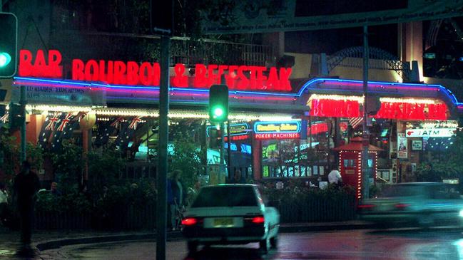 The Bourbon and Beefsteak bar in 1999. Picture: Pic Jim Trifyllis