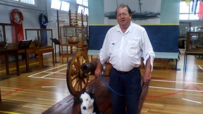 Peter George Reurich and his assistance dog Boofhead in a photo from 2018. Picture: Facebook