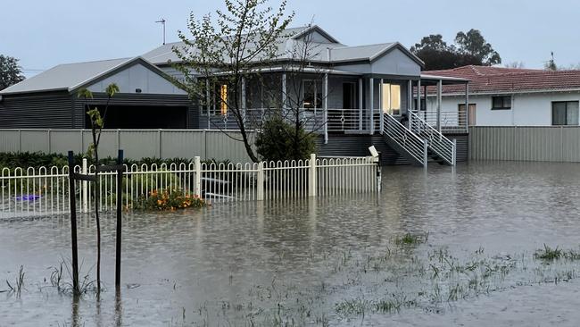 Waters rise in Seymour. Picture: Olivia Condous