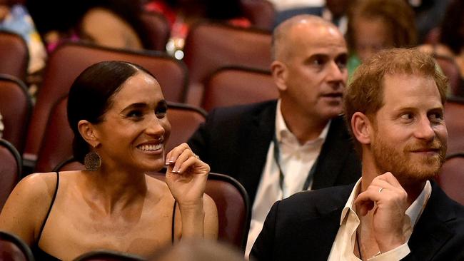 KINGSTON, JAMAICA - JANUARY 23: (L-R) Meghan, Duchess of Sussex and Prince Harry, Duke of Sussex attends the Premiere of Ã¢â¬ÅBob Marley: One LoveÃ¢â¬Â at the Carib 5 Theatre on January 23, 2024 in Kingston, Jamaica. (Photo by Marcus Ingram/Getty Images)