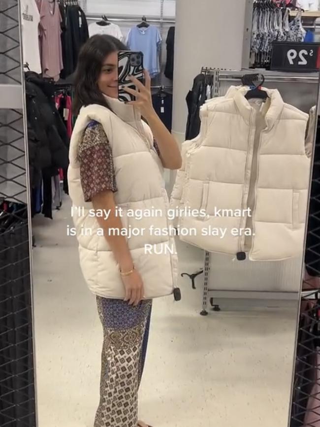 Williamson said Kmart was in a ‘major fashion slay era’. Picture: TikTok/ChelseaWilliamson