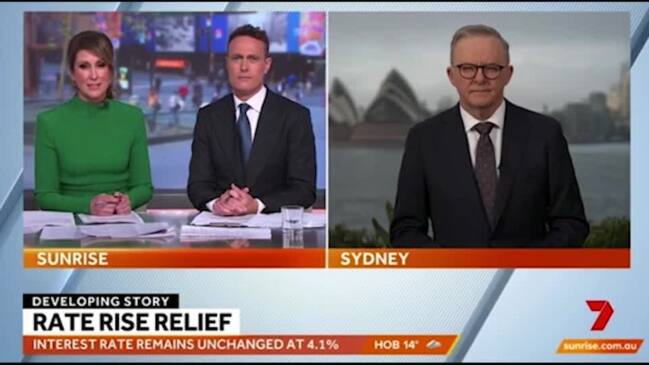 Natalie Barr clashes with Anthony Albanese over rising interest rates (Sunrise)