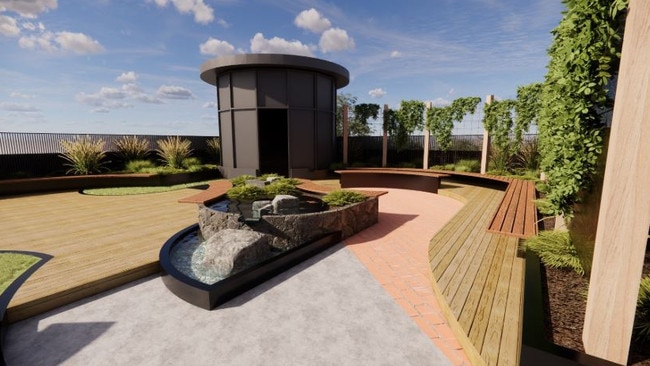A render of the rooftop garden. Picture: Moorabool Shire Council documents