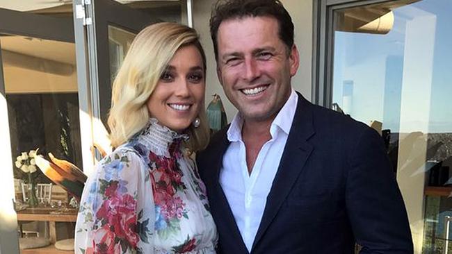 Jasmine Yarbrough and Karl Stefanovic at their commitment ceremony