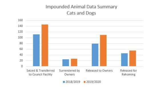 Data on companion animals in Ballina Shire. Source: Ballina Shire Council