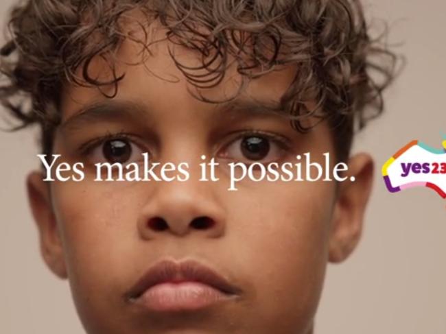 The Yes campaign’s ad focusing on a young Indigenous boy and his future prospects. Picture: Supplied