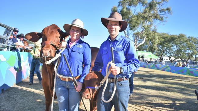 Shane and Sarah Hauschildt at the Gatton Show on Saturday. Picture: Peta McEachern