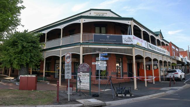 The Royal Daylesford Hotel on Monday. Picture: Brendan Beckett