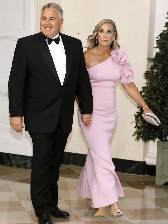 Australian ambassador to the US Joe Hockey and Melissa Babbage arrive. Picture: Getty