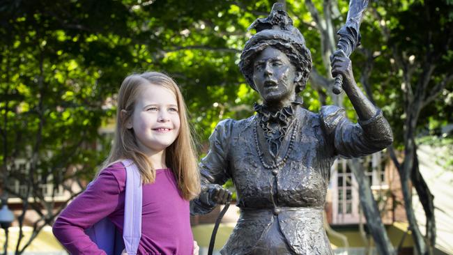 Malia Knox wants to know why there are only three statues of women in all of Brisbane. Picture: Supplied