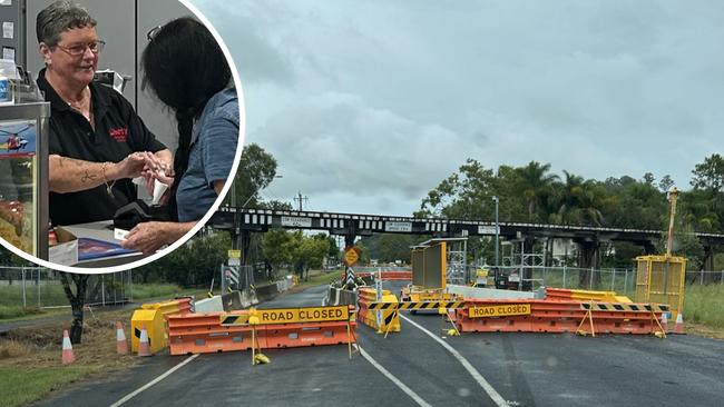 The persistent closure of Terania St due to damage done by vehicles hitting the heritage listed railway bridge are now impacting nearby businesses. Picture: Supplied