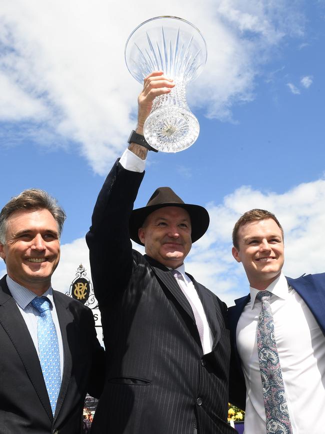 Tom Dabernig, David Hayes and Ben Hayes. Pic: AAP