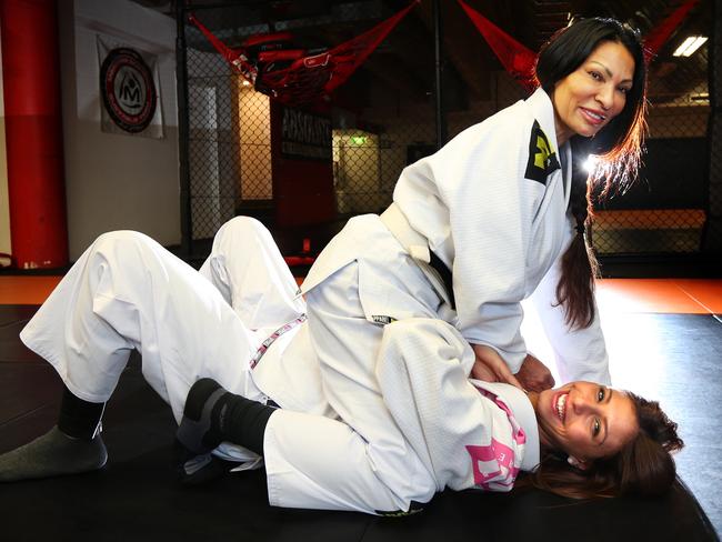 Antonia Ruh and Chantelle Chalita enjoy Brazilian jiu jitsu. Picture Rebecca Michael.